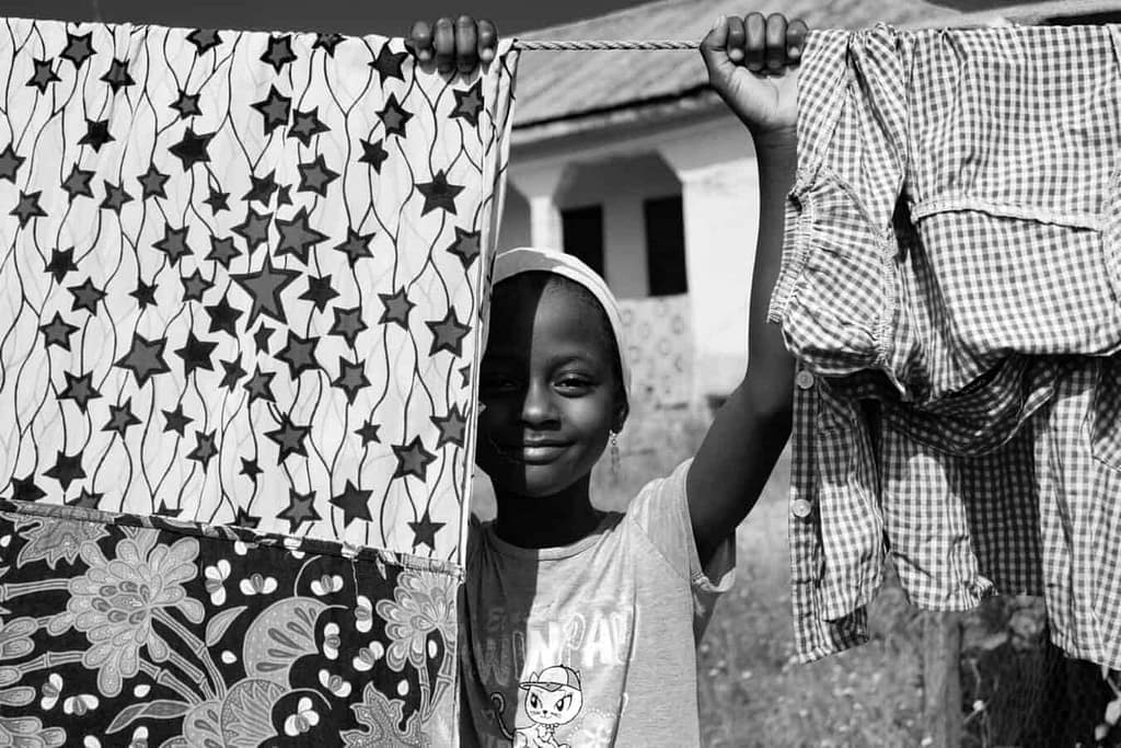 African-Girl-By-Washing-Line